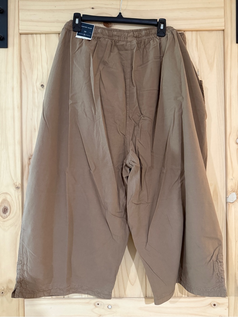Karen Scott Portobello/ Tan Elastic Waist 3X plus capri - Picture 1 of 9
